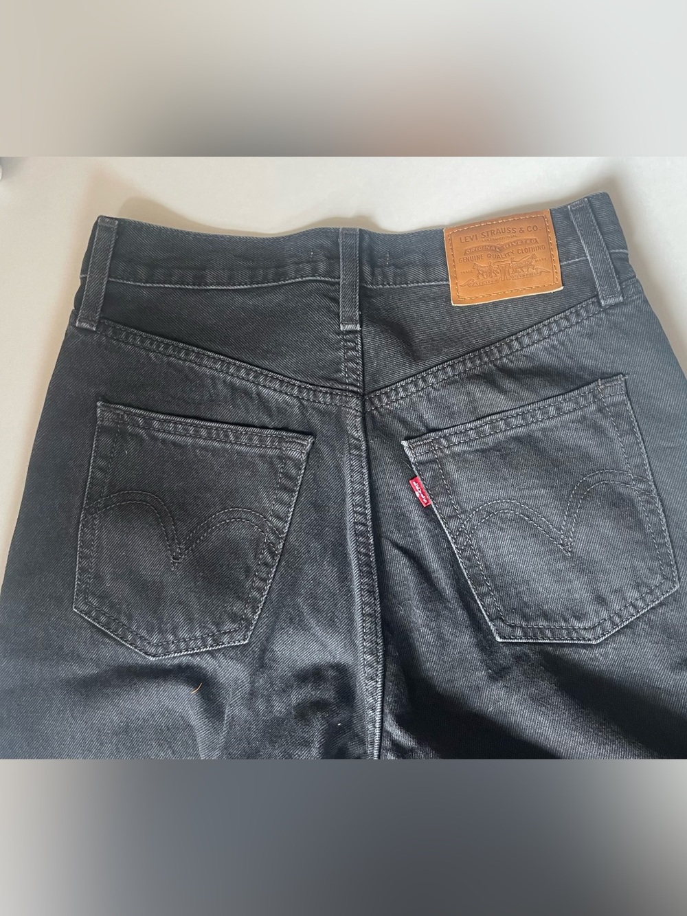 Levi's Women's Cotton Wide Leg High Rise Jeans Black Denim - Picture 3 of 10